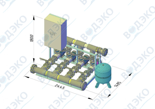 Насосная станция 60м3/ч АКВАФЛОУ РМ 4/P-60/40F