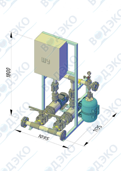 Насосная станция 10м3/ч АКВАФЛОУ РМ 2/P-10/40F